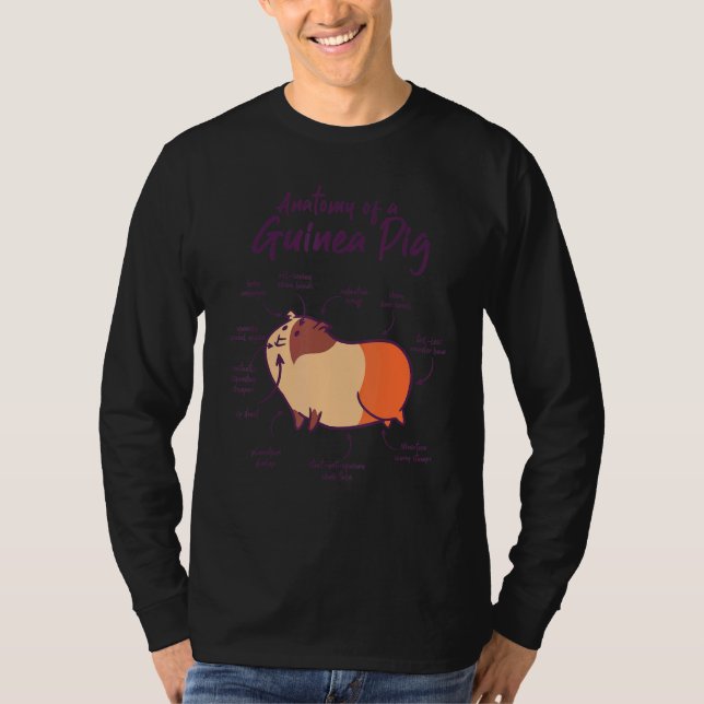Anatomy Of A Guinea Pig Graphic Owner Pet Cavy Ani T Shirt (Framsida)