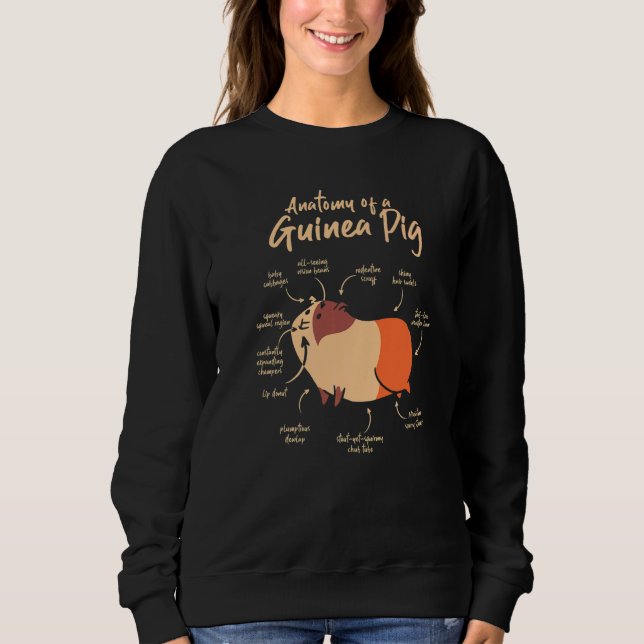 Anatomy Of A Guinea Pig Graphic Owner Pet Cavy Ani T Shirt (Framsida)