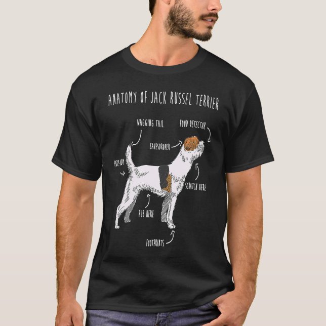 Anatomy Of A Jack Russell Terrier  Jack Russell T Shirt (Framsida)