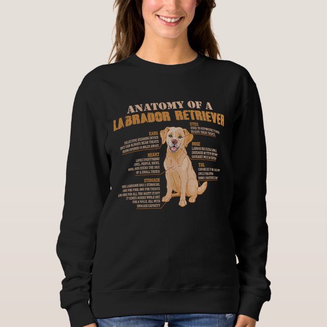 Anatomy of a Labrador Retriever  Dog T Shirt (Framsida)