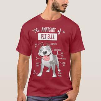 Anatomy Of A Pitbull Dog Lover Tee