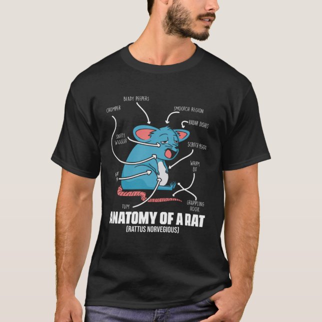 Anatomy Of A Rat  Definition for Mouse Rodent T Shirt (Framsida)
