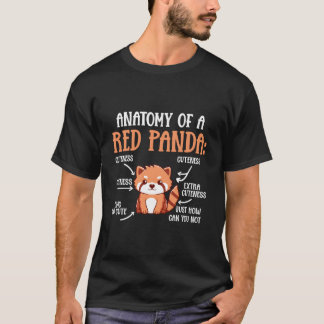 Anatomy Of A Red Panda Science Zoologist Panda T Shirt
