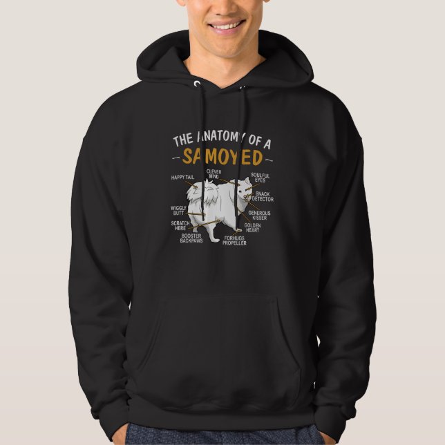 Anatomy Of A Samoyed For Dog Hoodie (Framsida)