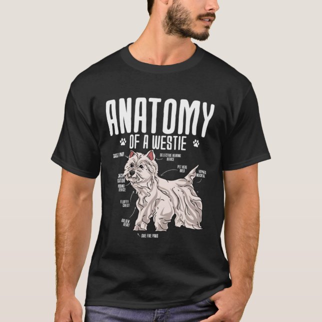 Anatomy Of A West Highland White Terrier T Shirt (Framsida)