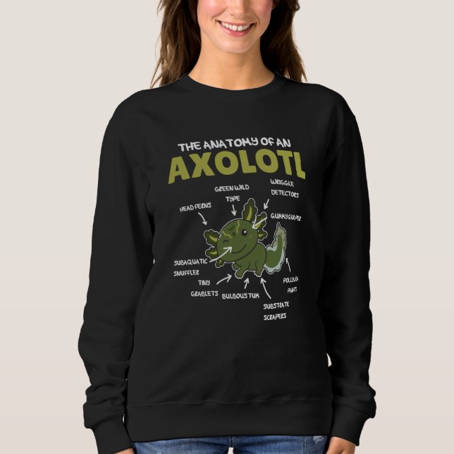 Anatomy Of an Axolotl Sweet Axolotl Explanation  2 T Shirt (Framsida)