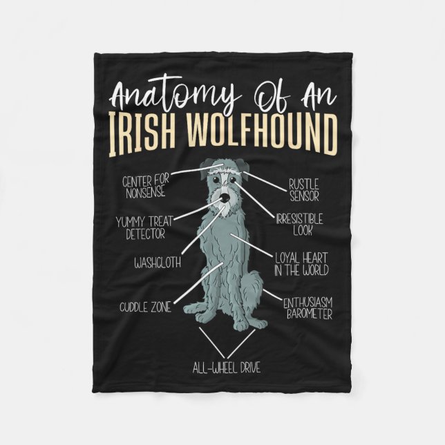 Anatomy Of An Irish Wolfhound  Fleecefilt (Framsidan)
