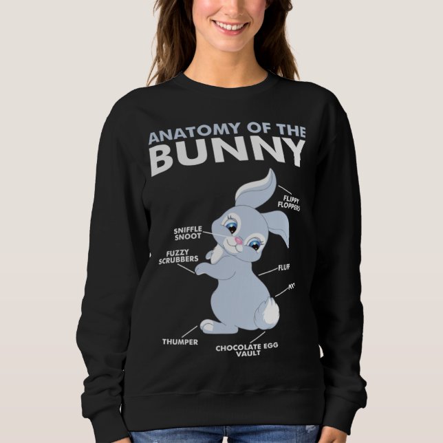 Anatomy of Bunny  Rabbit T Shirt (Framsida)