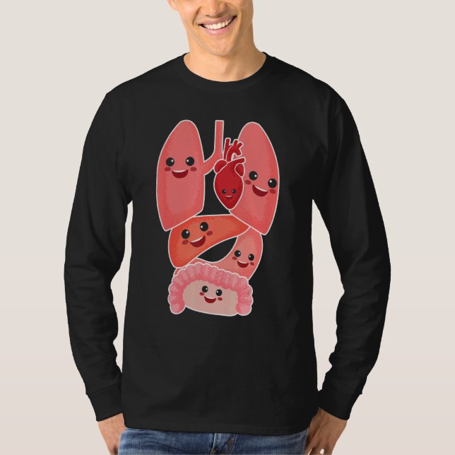 Anatomy Physiology Heart Lungs Vital Organs Illust T Shirt (Framsida)