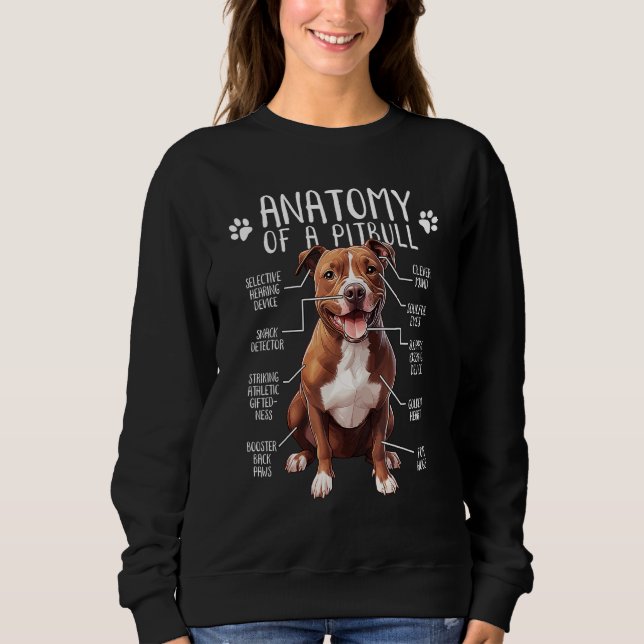 Anatomy Pitbull Dog Cute Pittie  Pit Bull Owner T Shirt (Framsida)