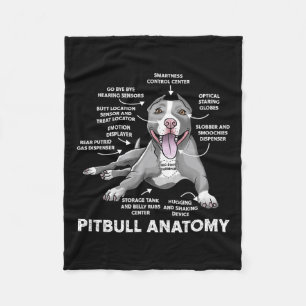 Anatomy Roligt Bulldog Älskare Hundägare Fleecefilt
