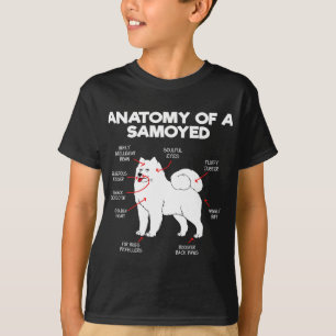 Anatomy Samoyed Hund Hund älskare Hundar Doggy Sam T Shirt