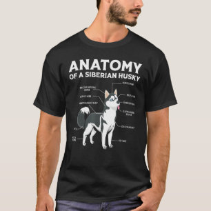 Anatomy Siberian husky Hund T Shirt