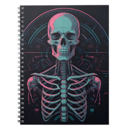 Anatomy Skeleton Cyber Art Anteckningsbok