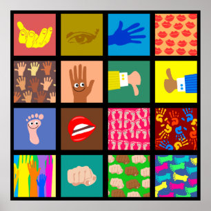 Anatomy Tile Tapet Poster