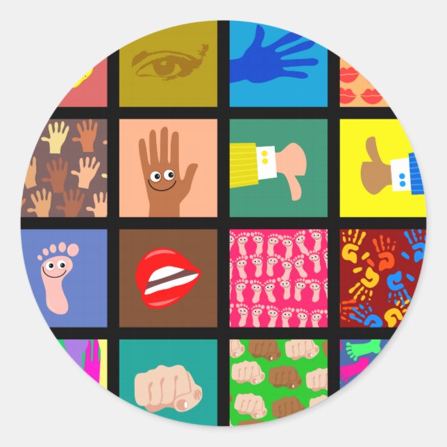 Anatomy Tile Tapet Runt Klistermärke (Framsida)