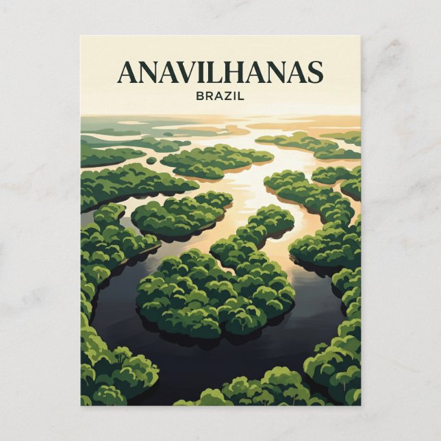 Anavilhanas nationalpark Brasilien Vykort (Framsida)