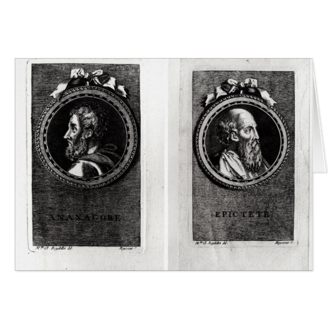 Anaxagorus och Epictetus Hälsningskort (Framsidan Horizontal)