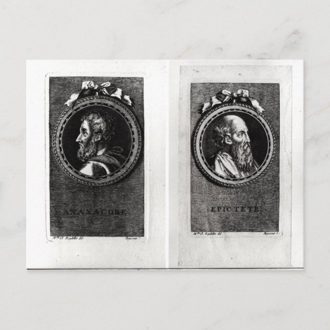 Anaxagorus och Epictetus Vykort (Framsida)
