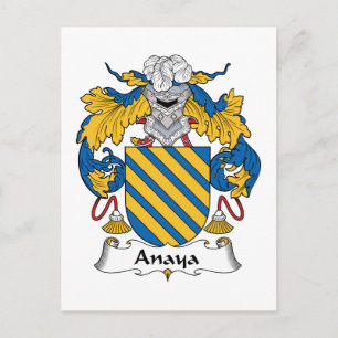 Anaya Family Crest Vykort