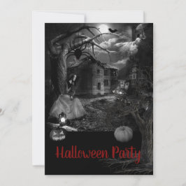 Anbjudan till den gamla gruppen Halloween fest Inbjudningar
