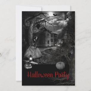 Anbjudan till den gamla gruppen Halloween fest Inbjudningar