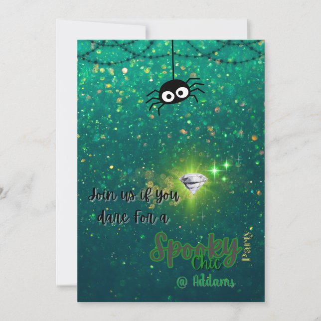 Anbjudan till Halloween fest till Spooky Chic Inbjudningar (Framsida)