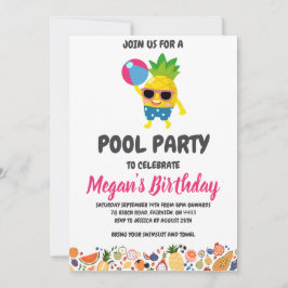 Anbud från ananas bassäng-part inbjudningar