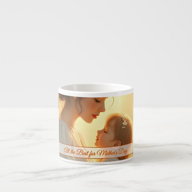 Anbud Motherly Kärlek i blooming Light Espressomugg (Framsidan)