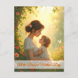 Anbud Motherly Kärlek i blooming Light Helg Vykort