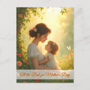 Anbud Motherly Kärlek i blooming Light Helg Vykort