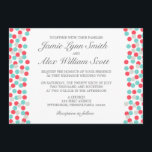 Anbudsinfordran för Aqua och Coral Polka Dot Weddi Inbjudningar<br><div class="desc">Bröllopsinbjudan med akvat och koral polka dots. Kombinationen perfekt färg för ett tropiskt destinationsbröllop! Du kan ändra teckensnittet stil,  storlek och färg. Lägg bara till dina egna uppgifter om bröllop och se till att leta efter andra samordnande produkter och färg i denna samling!</div>