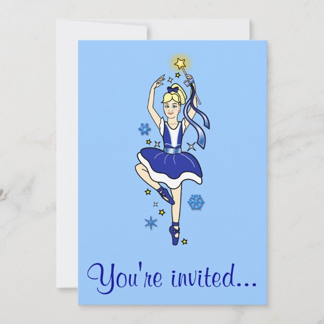 Anbudsinfordran om danskonkurrens: Snowflake Dance Inbjudningar (Framsida)