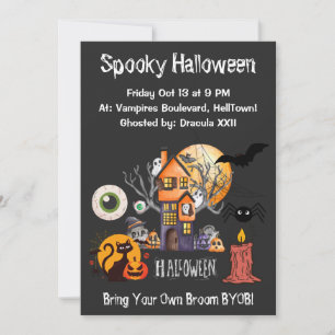 Anbudsinfordran till Halloween fest på skam Natten Inbjudningar