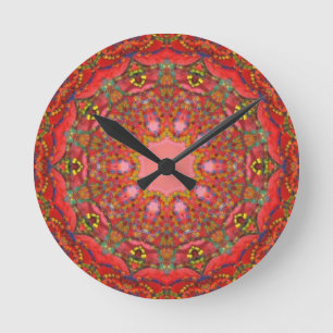 Anca Sofia: Fractals/Mandala, digital konst Rund Klocka