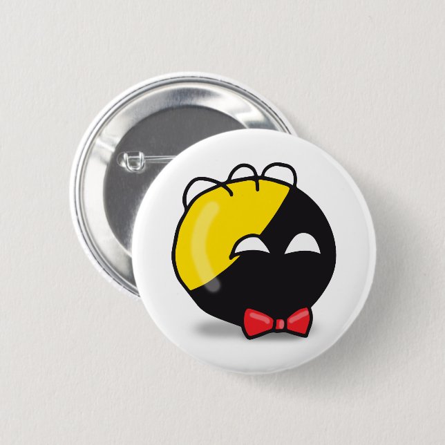 Ancap boll Polandball söt meme röd slinga Knapp (Framsida & baksida)