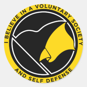 AnCap Voluntaryist Stickers Runt Klistermärke