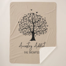 Anceaddicinsk familj Träd med Namn Sherpa Blank