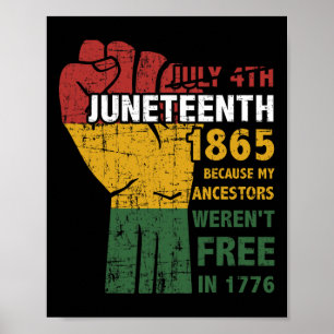 Ancestors var inte fria 1865 4 juli poster