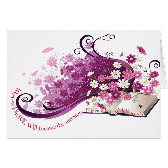 Ancestry Bok Hälsningskort (Framsidan Horizontal)