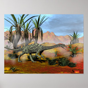 Anchisaurus dinosaurs - 3D-rendering Poster