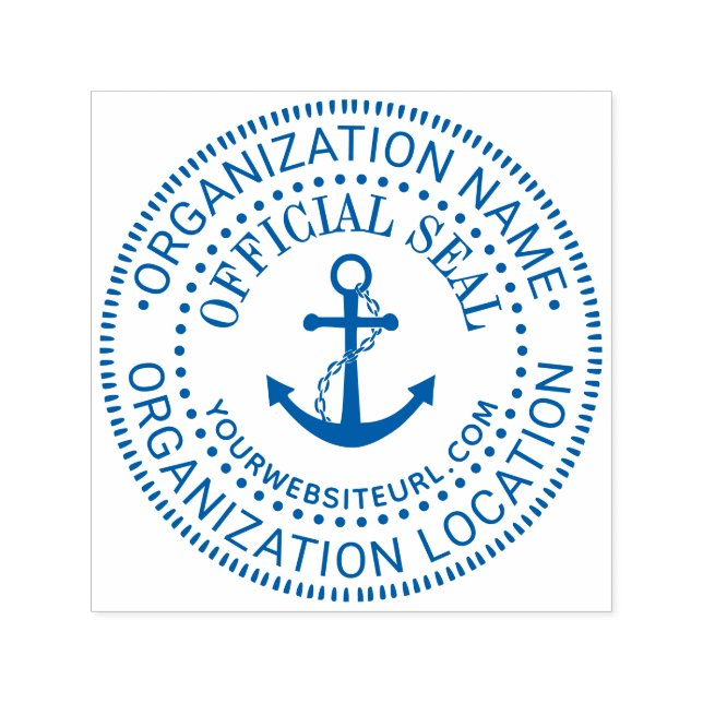 Anchor#1 Generic Anpassningsbar Officiell Seal Nam Självfärgande Stämpel (Design)