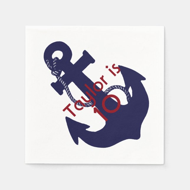 Anchor anpassningsbar cocktail napkin pappersservett (Framsidan)