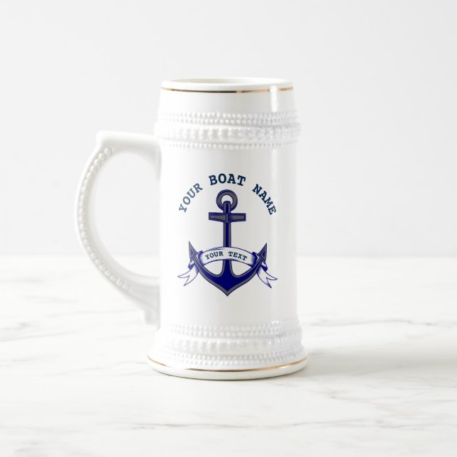 Anchor Anpassningsbar Nautical Navy Sejdel (Vänster)
