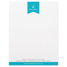 Anchor aqua ribbon flagga nautical business brev