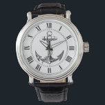 Anchor Armbandsur<br><div class="desc">Vintagens ankare. Romska siffror.</div>