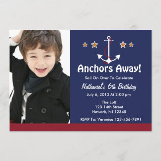 Anchor Away Birthday-inbjudan Inbjudningar