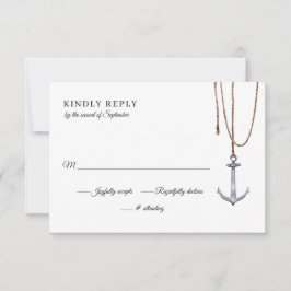 Anchor Away Rope Bröllop OSA Kort