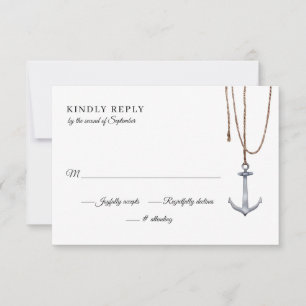 Anchor Away Rope Bröllop OSA Kort