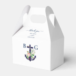 Anchor Blommigt Nautiska sommaren Bröllop Presentaskar